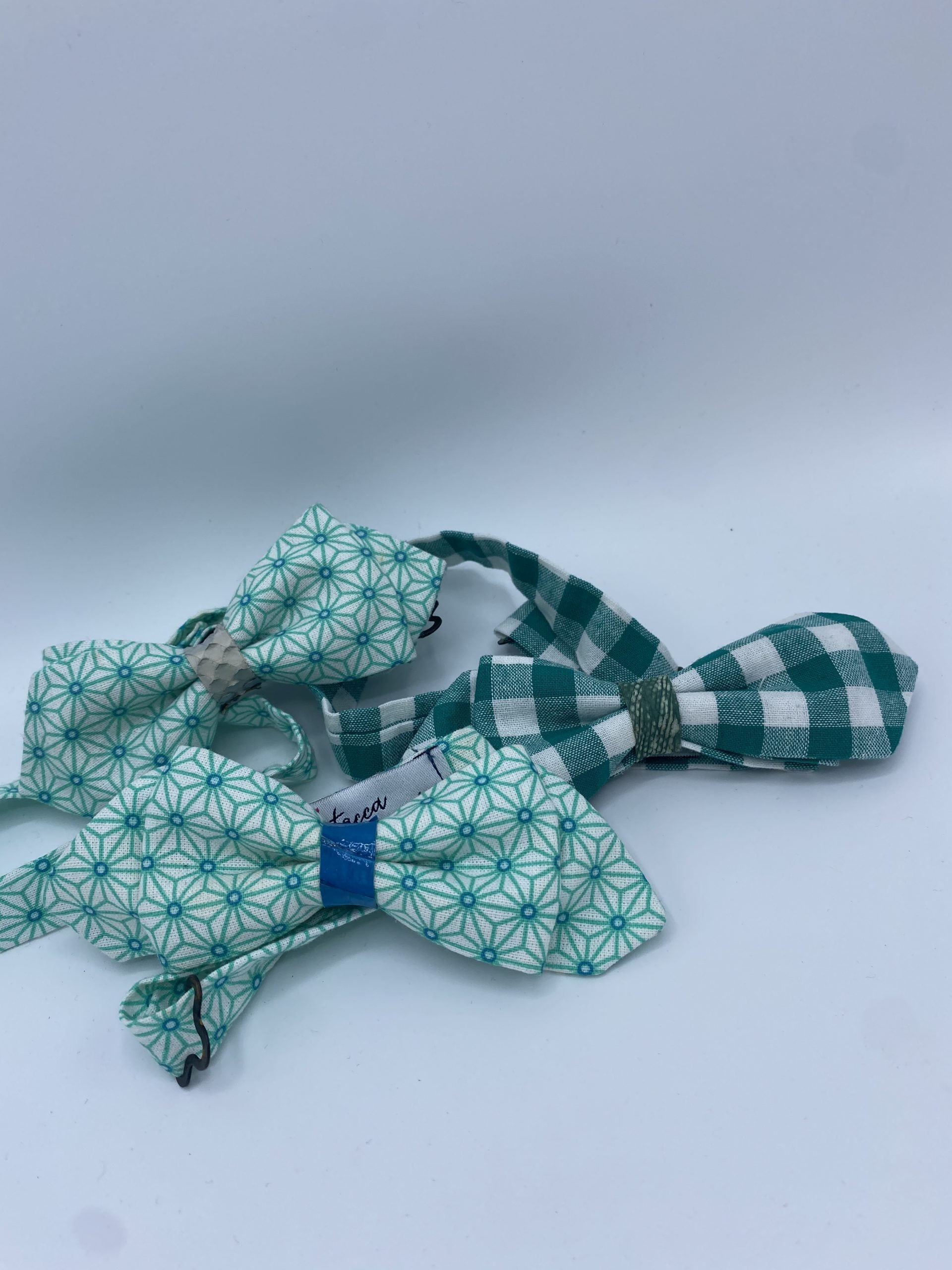 Noeud papillon vert turquoise