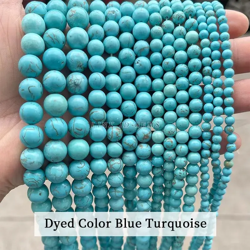 Thumbnail: Natural Stone Beads 4 6 8 10mm Tourmaline Jade Jaspers Round Loose Spacer for