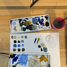 Develop colour palette theory during date night art class for adults