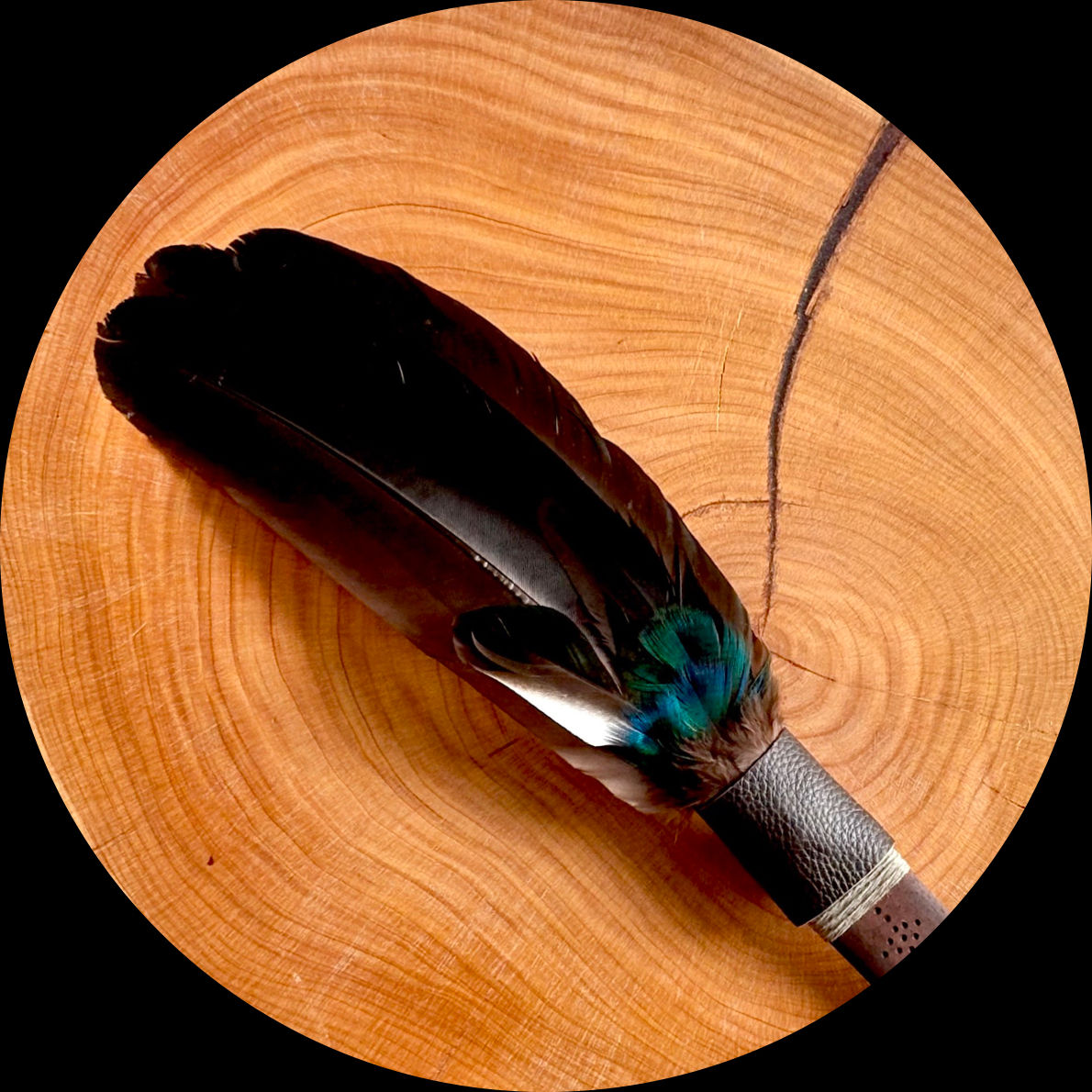 SMUDGE WAND WITH ENGRAVED HANDLE