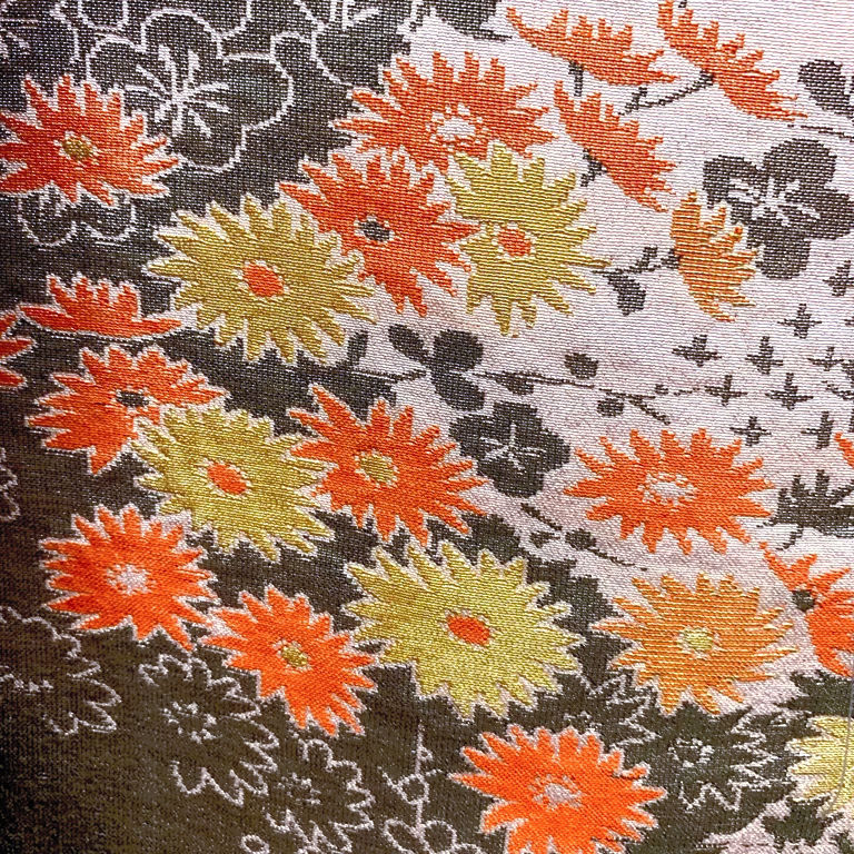 Thumbnail: PINK BROCADE KIMONO WITH CHERRY BLOSSOMS