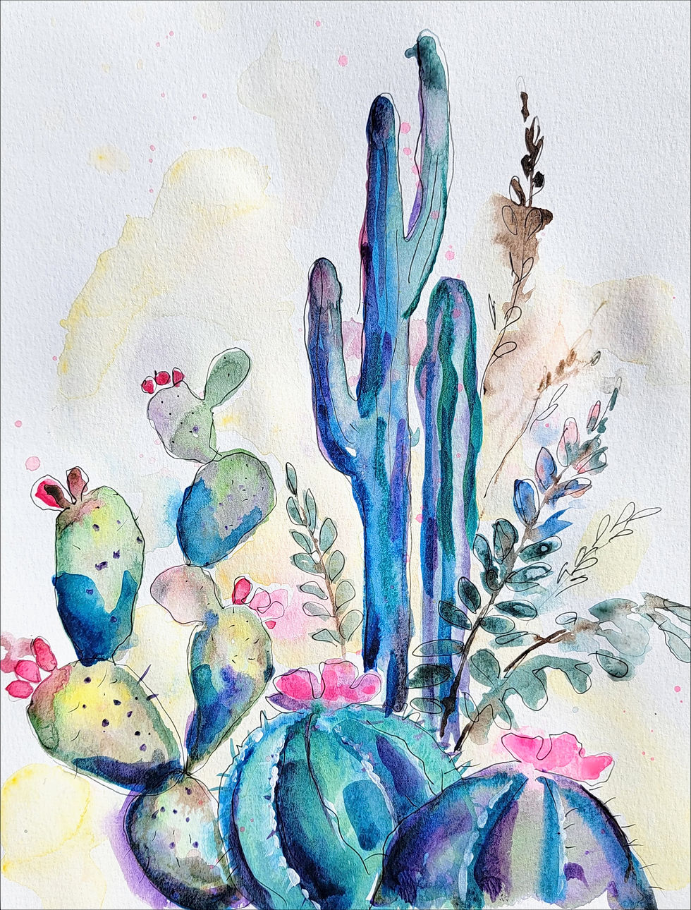 Watercolor Succulents