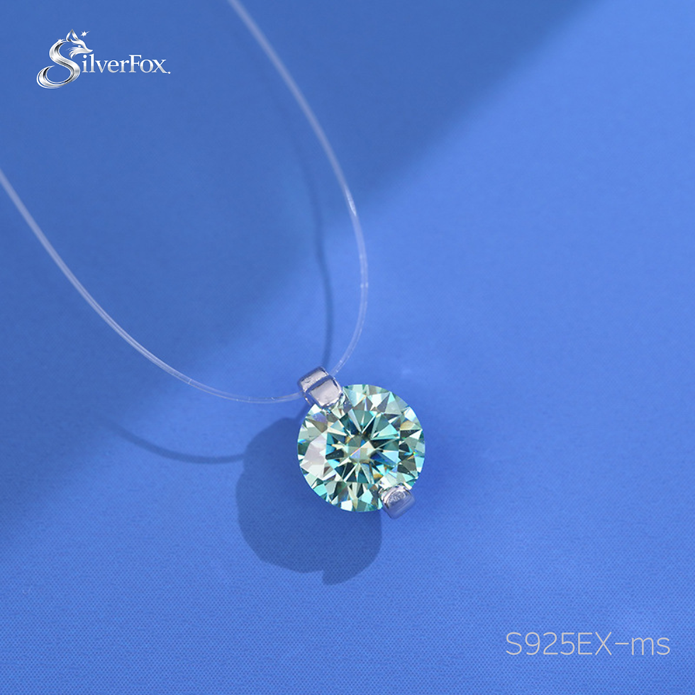 サムネイル： S925EX-ms1　人魚の涙　ネックレス｜Moissanite × S925