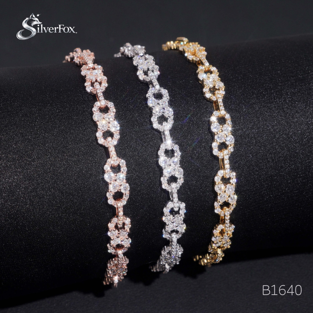 B1640 エイト型 テニスチェーン|Moissanite × S925
