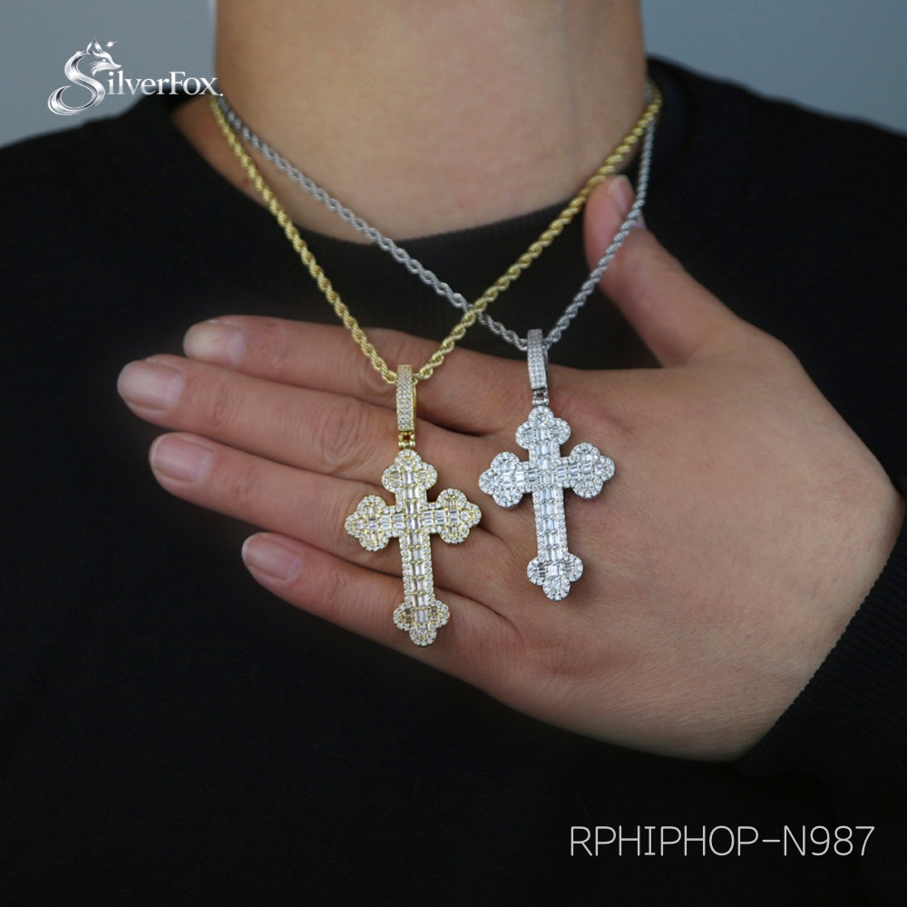 RPHIPHOP-N987 HIPHOP 十字ネックレス|CZ(ジルコニア)