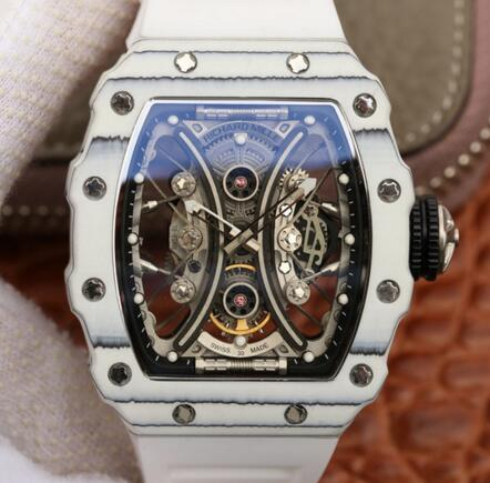 RICHARD MILLE RM53-01 CARBON WHITE RUBBER AUTOMATIC MENS WATCHES content media