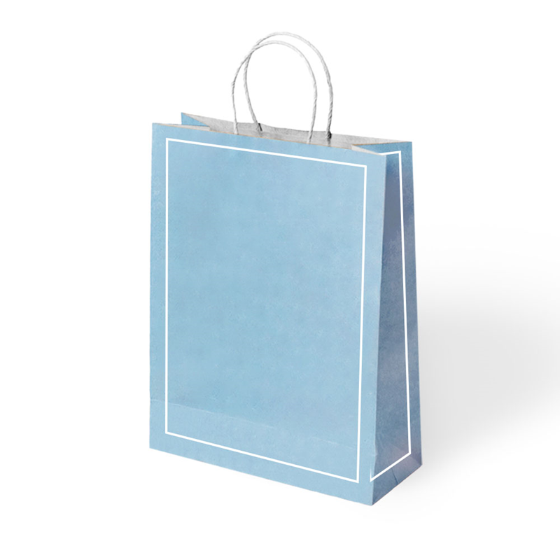 Küçük resim: Büküm Saplı Kraft Çantalar 24 Adet 25x31x12 cm-Makaron Renk-