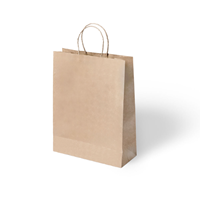 Küçük resim: Büküm Saplı Kraft Çantalar 24 Adet 15x20x8 cm
