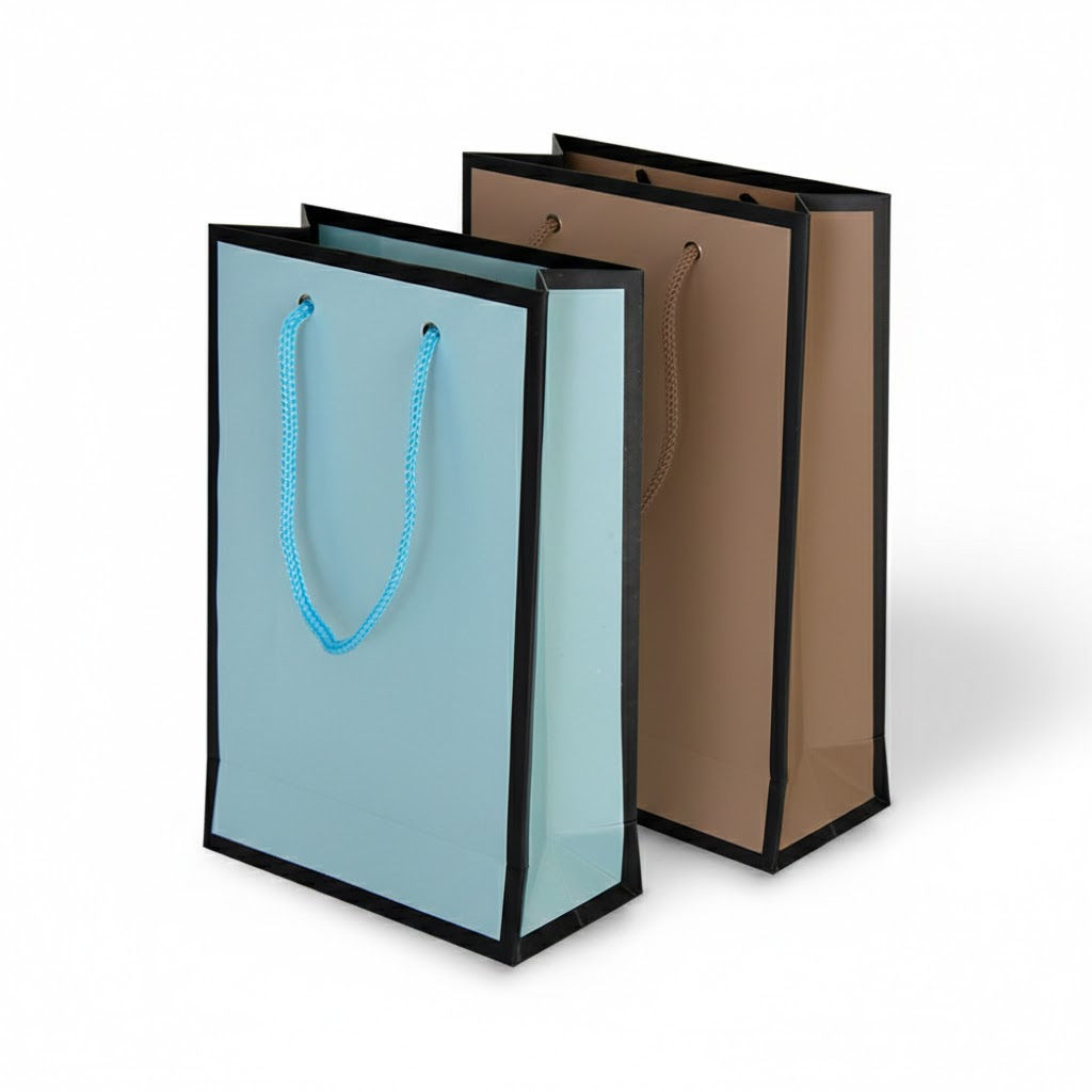 İp Saplı Karton Çantalar 20x25x8 cm 24 Adet/Paket