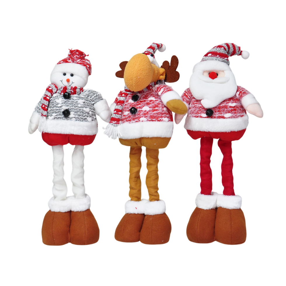 Küçük resim: Yılbaşı Ayaklı Peluş Figür Dekor 62cm 1 Adet