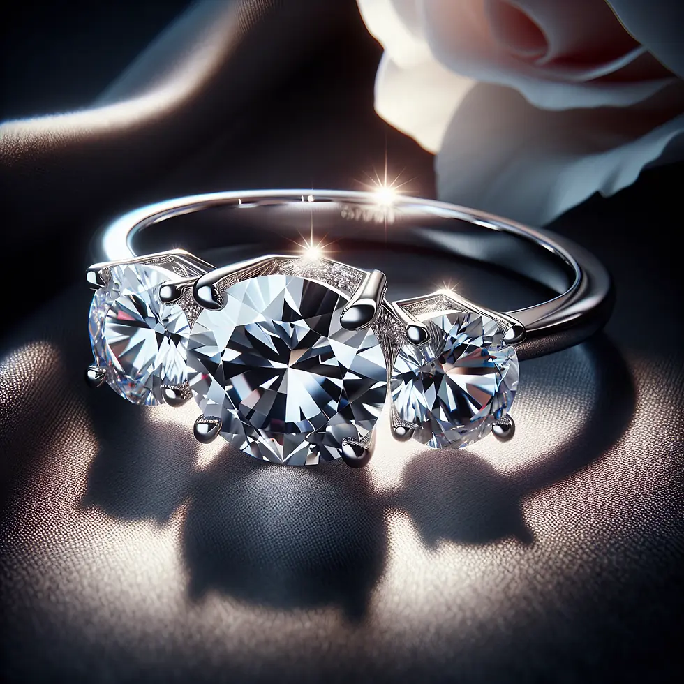 Three stone engagement rings
