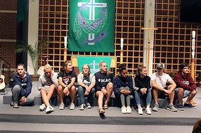 Marys pics row of kids in sanctuary.JPG