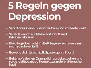 10 Regeln gegen Depression