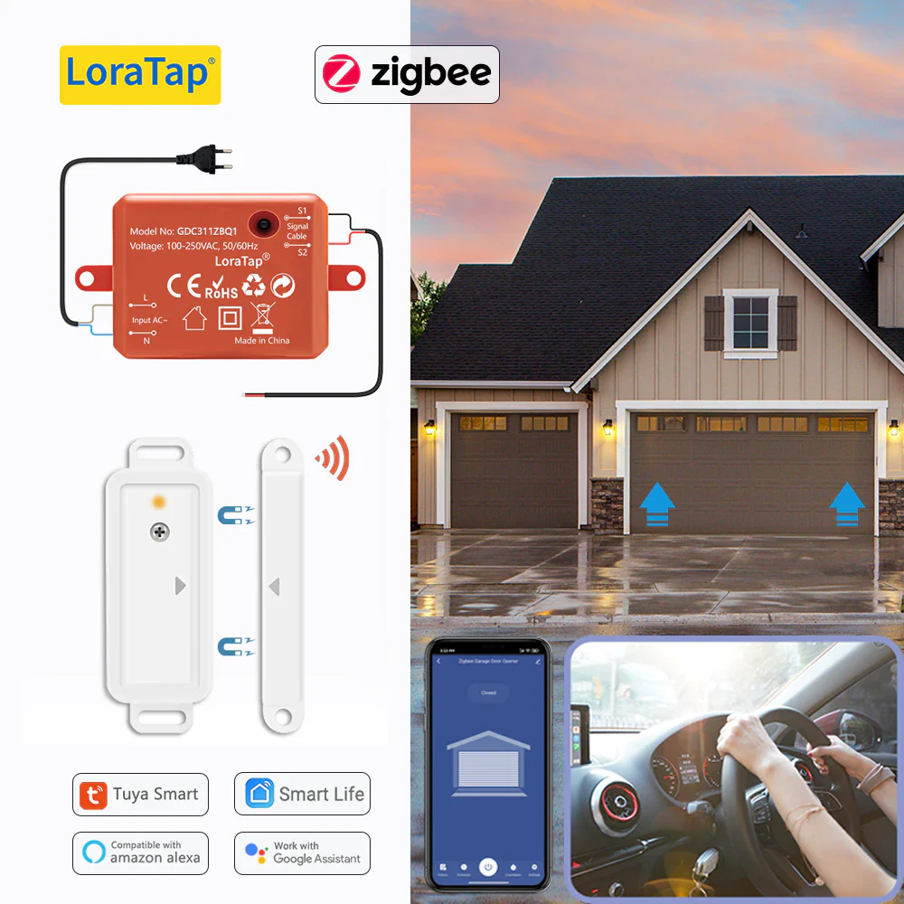 Tuya Zigbee 3.0 Wireless Garage Door Opener by Smart Life