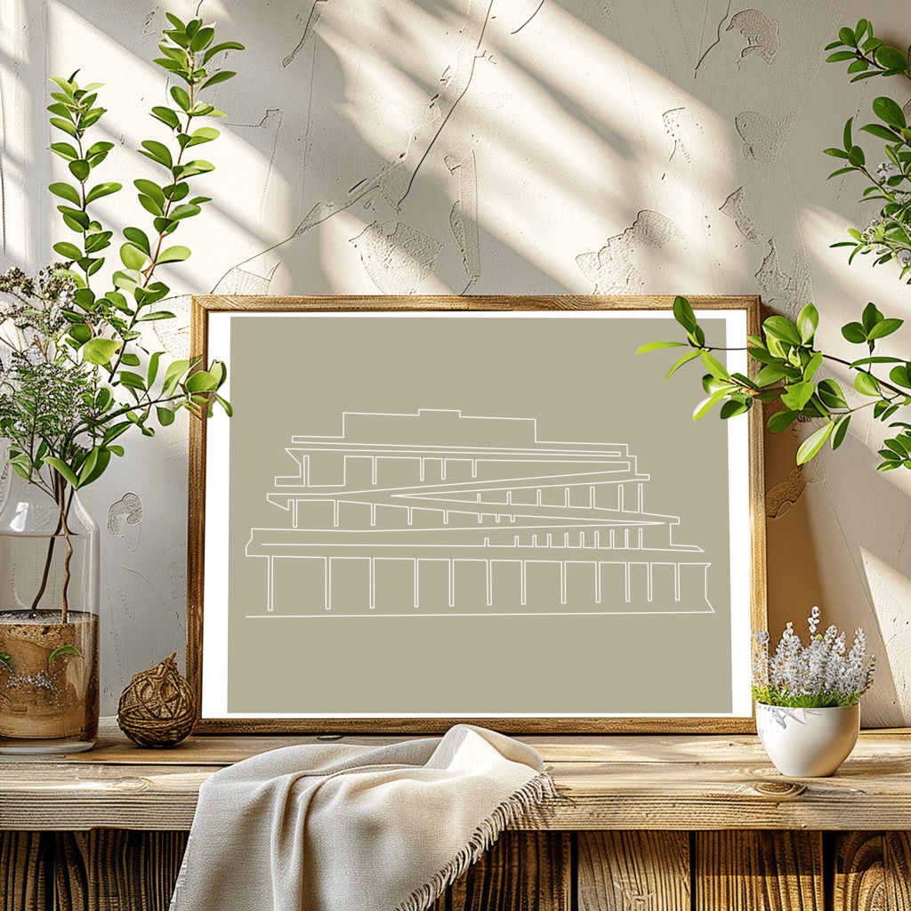 Ledger Continuous Canvas Line Wall Art
