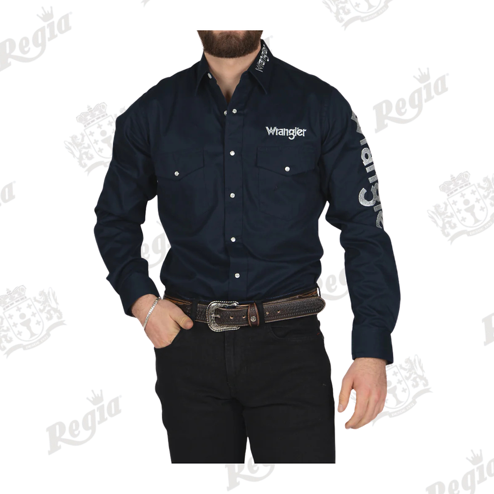 Miniatura: Camisa Vaquera Bordada Wrangler Mod. Logos