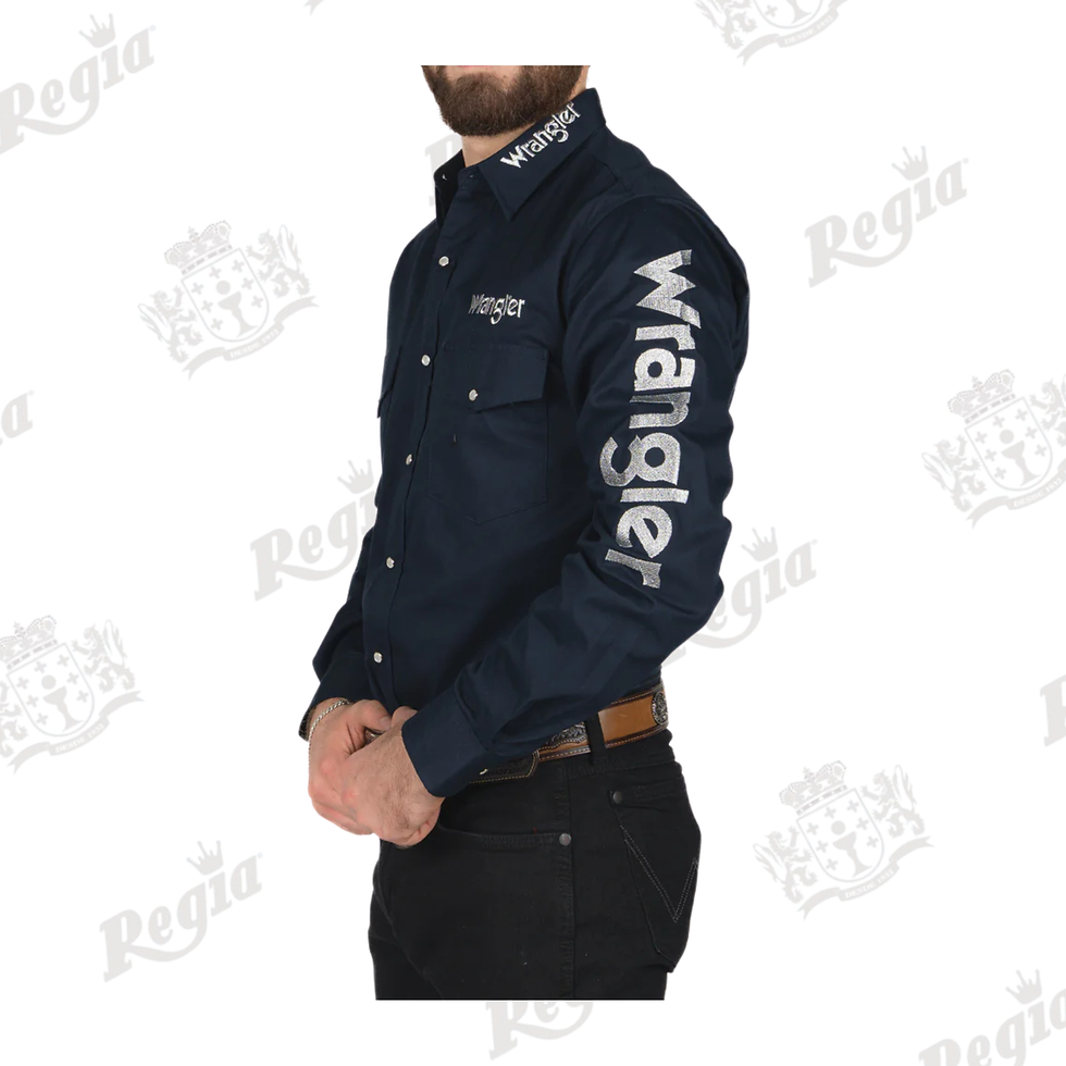 Miniatura: Camisa Vaquera Bordada Wrangler Mod. Logos