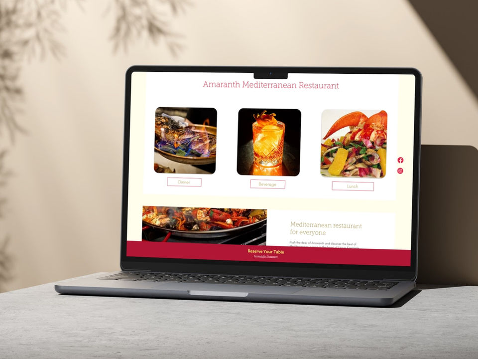 Restaurant website for a French Restaurant in NewYork