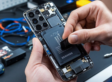 Bir samsung telefon kasası değişirken