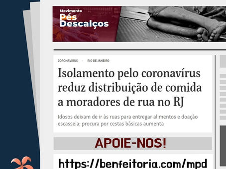 Isolamento pelo coronavírus reduz distribuição de comida a moradores de rua no RJ