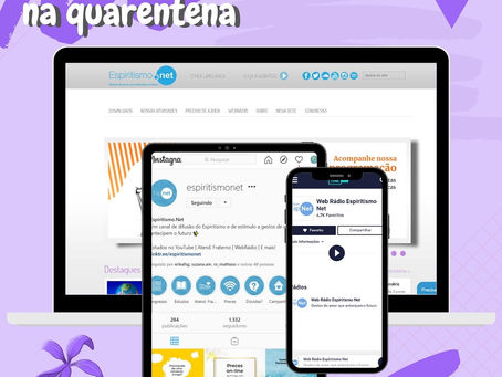 Para ficar bem na quarentena: Espiritismo.Net