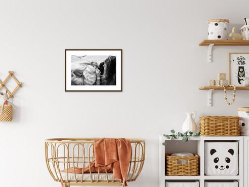 newborn print, framed and matted