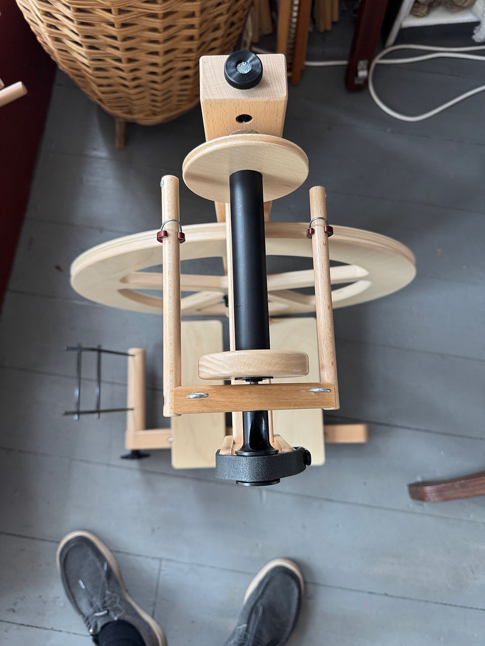 Thumbnail: New Louet S10C Spinning Wheel - 5 spoke Irish Tension