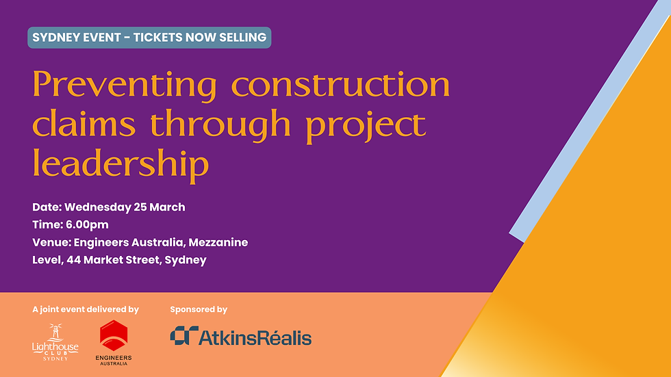 SYDNEY | Preventing construction claims through project leadership