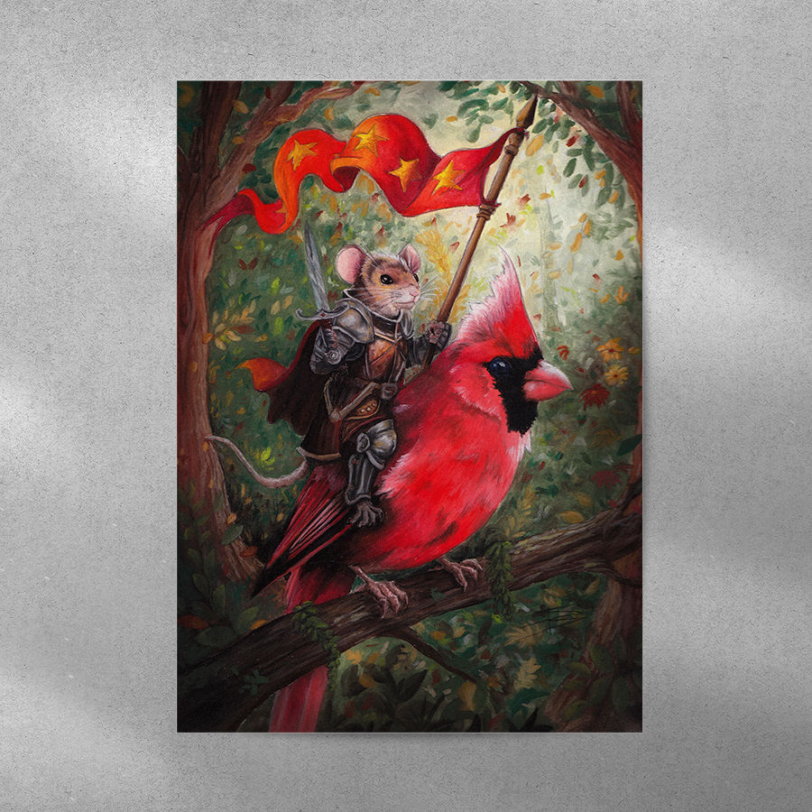 Sir Whiskerton & Cardinal Crimson (Print)