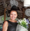 Lana Repina during an exhibition at Waterfront Playa Alicia Restaurant in Sosúa, Dominican Republic.