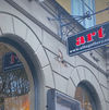 Entrance of AllaGallery in Gamla Stan, Stockholm, Sweden