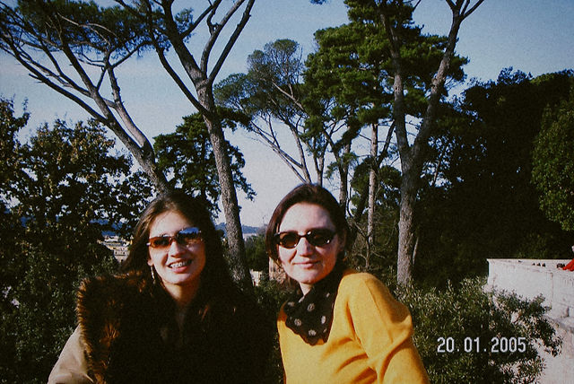Dariya Repina with her mother, Lana Repina, in Rome, Italy.