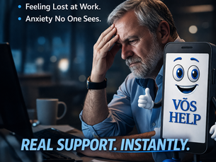 man at work with anxiety