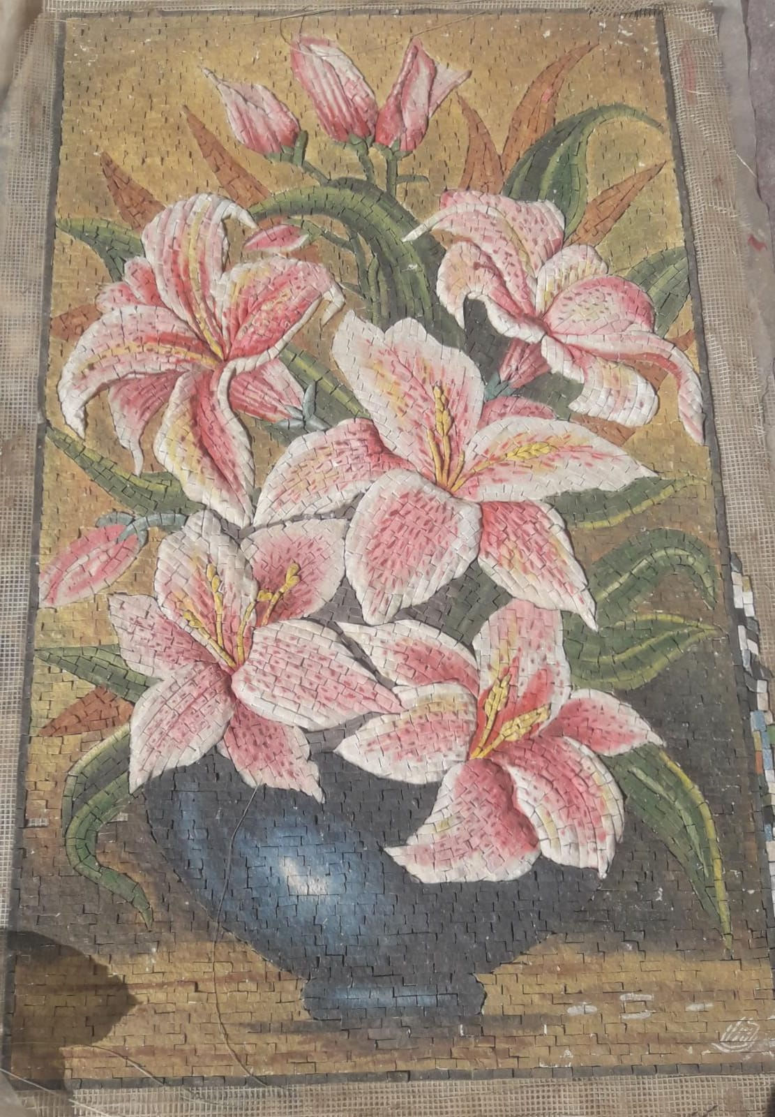 Roselily Bouquet Flowers Mosaic