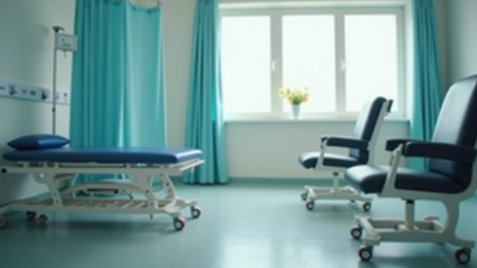 Close-up de sala de terapia em clínica de recuperação com cadeiras dispostas em círculo