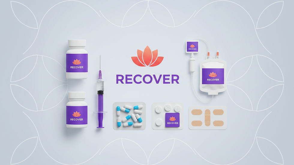 Close-up view of medication and medical equipment used in alcohol detoxification