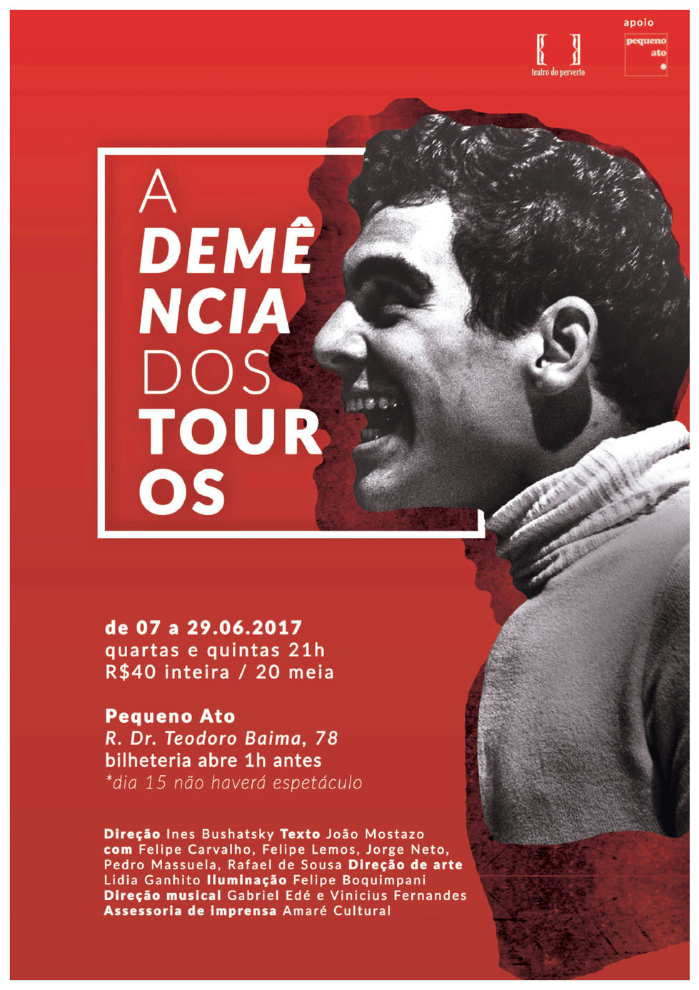 Cartaz de divulgação da peça. Arte: Lídia Ganhito.