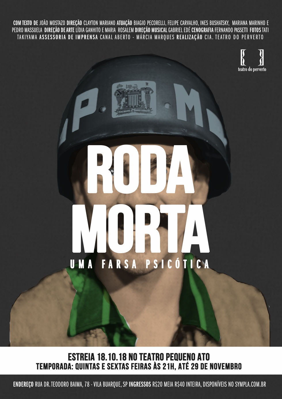 Cartaz de divulgação do espetáculo. Arte: Lídia Ganhito