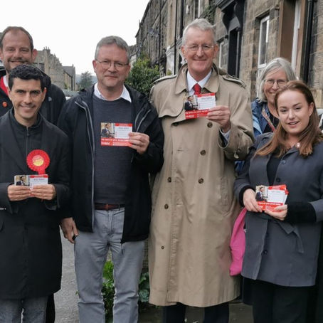 Hilary Benn backs Alex on visit to Otley