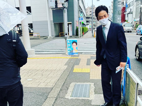 朝の挨拶活動in相武台前駅