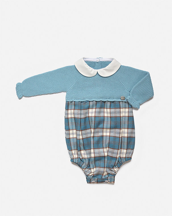 Juliana Blue checked Romper