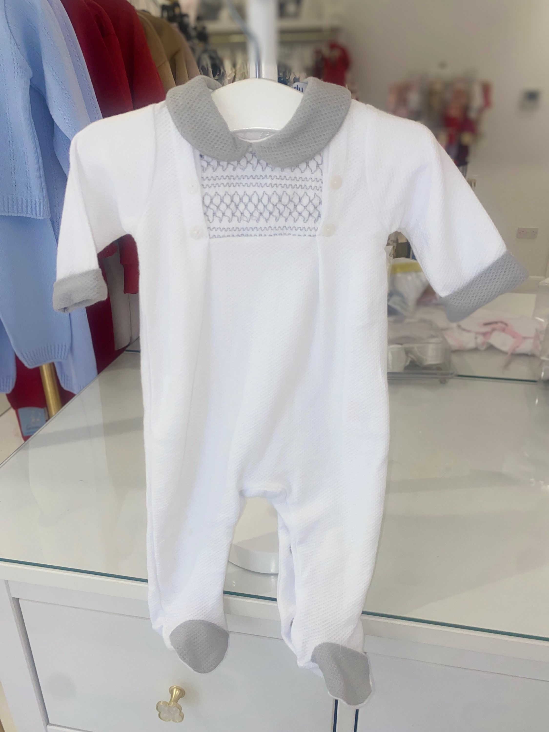 Babidu sleepsuit smocked 