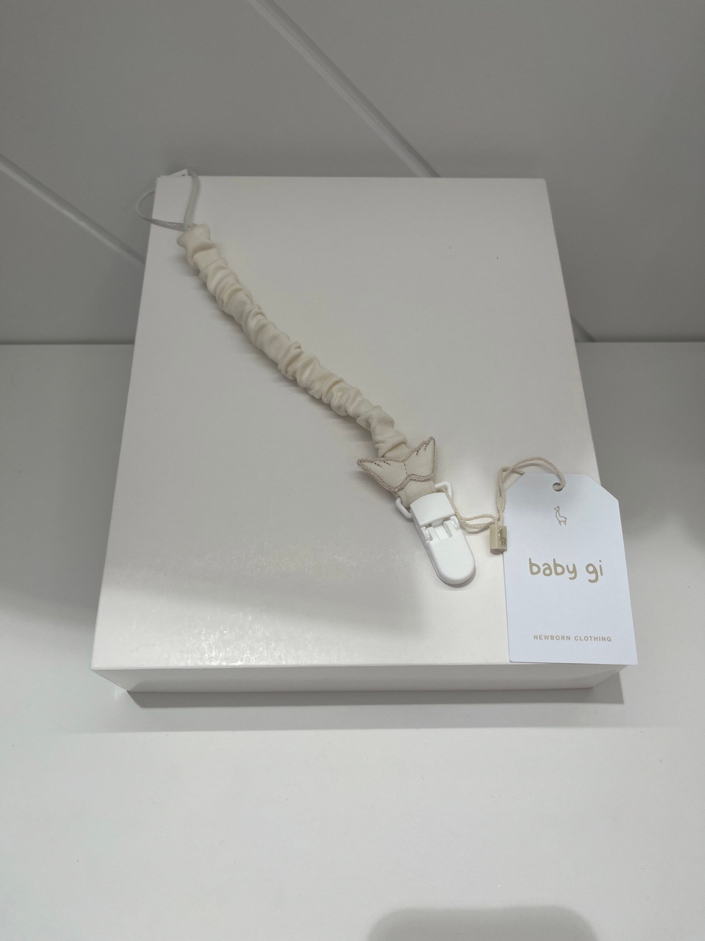 Beige Baby GI Angel Wing Dummy clip