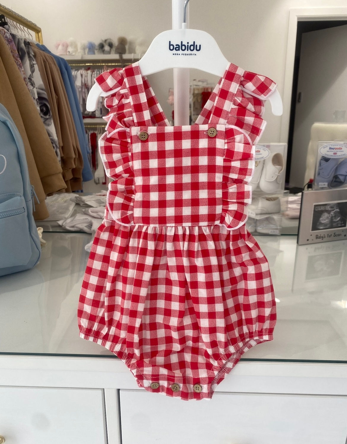 Babidu checked romper 