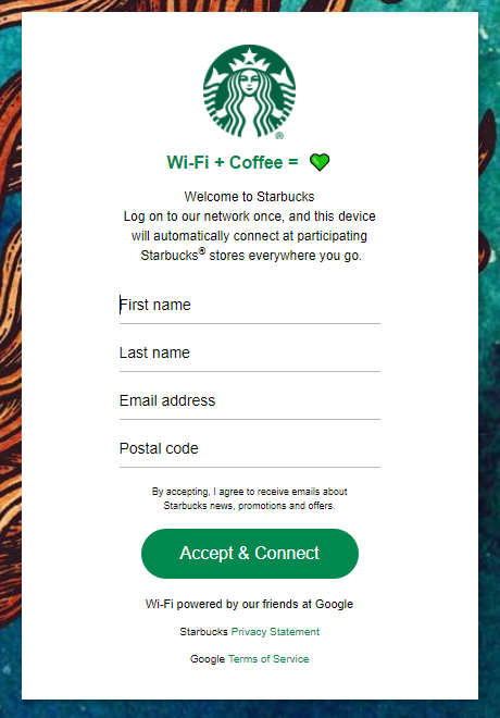 Wifi Marketing tại Starbucks