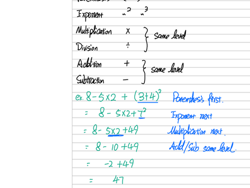 Alg1 - 0.3 Order of Operation