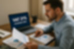 Business owner reviewing new tax rates in Romania after VAT increase to 21% in 2025
