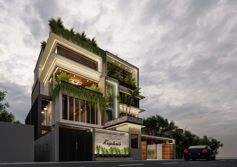 Kriplani's Residence - Side Perspective 2