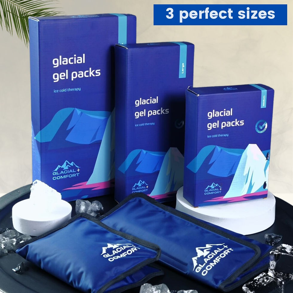 Thumbnail: Glacial Comfort Gel Ice Pack for Back Pain - Reusable Cold Pads for Hip, Knee, S