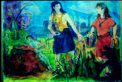 Stepping lightly across the land.